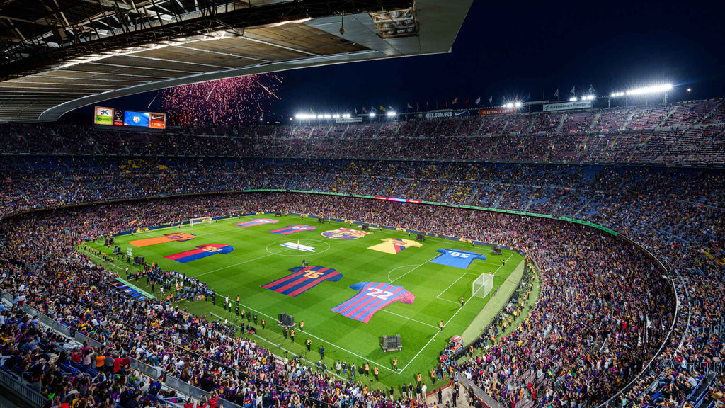 Imagen destacada de la colección de diamantes 'Etern Spotify Camp Nou' que capta la celebración del FC Barcelona en el último partido disputado en el Spotify Camp Nou de la temporada 2022-2023.