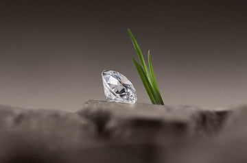 Diamante de 0.50 quilates presentado de manera única, destacándose con su brillo sobre un fondo sutil. Una joya de máxima calidad.